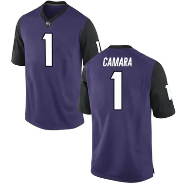 Men's Game Abe Camara TCU Horned Frogs Football College Jersey - Purple