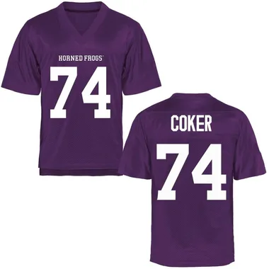 Men's Game Andrew Coker TCU Horned Frogs Football College Jersey - Purple