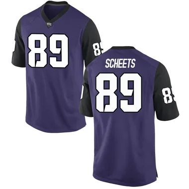 Men's Game Austin Scheets TCU Horned Frogs Football College Jersey - Purple