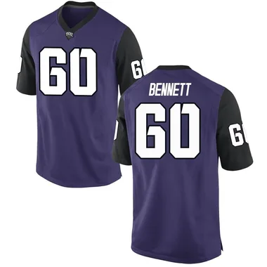 Men's Game Cade Bennett TCU Horned Frogs Football College Jersey - Purple