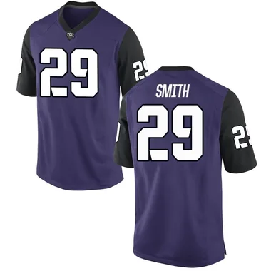 Men's Game Cam Smith TCU Horned Frogs Football College Jersey - Purple