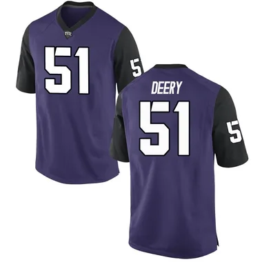 Men's Game Coltin Deery TCU Horned Frogs Football College Jersey - Purple