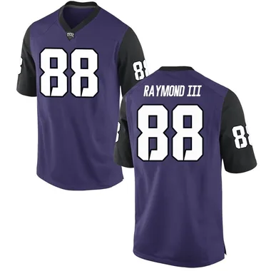 Men's Game Curtis Raymond III TCU Horned Frogs Football College Jersey - Purple