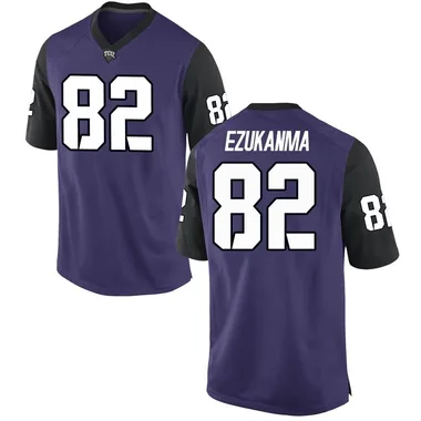 Men's Game Dozie Ezukanma TCU Horned Frogs Football College Jersey - Purple