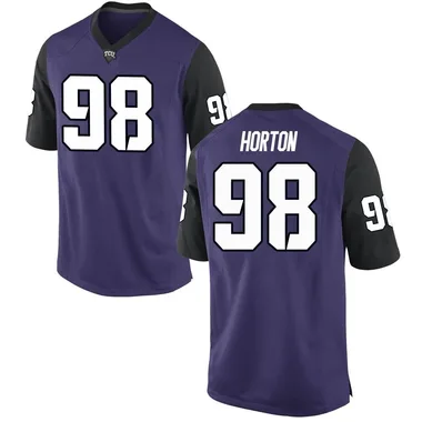 Men's Game Dylan Horton TCU Horned Frogs Football College Jersey - Purple
