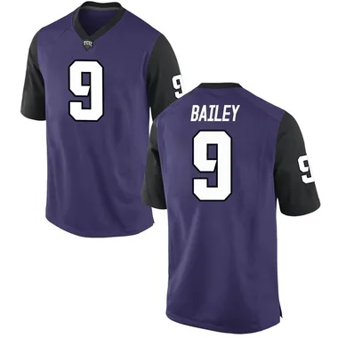 Men's Game Emani Bailey TCU Horned Frogs Football College Jersey - Purple