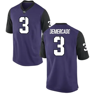 Men's Game Emari Demercado TCU Horned Frogs Football College Jersey - Purple