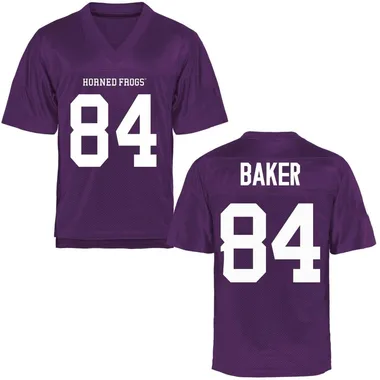 Men's Game Gekyle Baker TCU Horned Frogs Football College Jersey - Purple