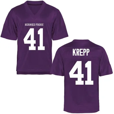 Men's Game Hunter Krepp TCU Horned Frogs Football College Jersey - Purple