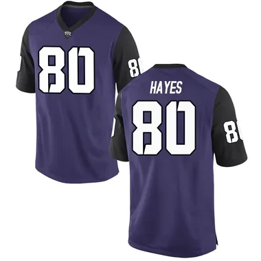 Men's Game Jacobe Hayes TCU Horned Frogs Football College Jersey - Purple