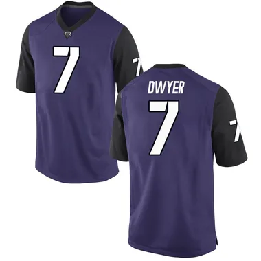 Men's Game Jordan Dwyer TCU Horned Frogs Football College Jersey - Purple