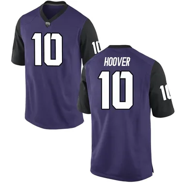 Men's Game Josh Hoover TCU Horned Frogs Football College Jersey - Purple