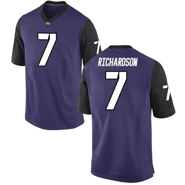 Men's Game JP Richardson TCU Horned Frogs Football College Jersey - Purple