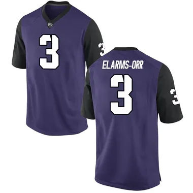 Men's Game Kaleb Elarms-Orr TCU Horned Frogs Football College Jersey - Purple