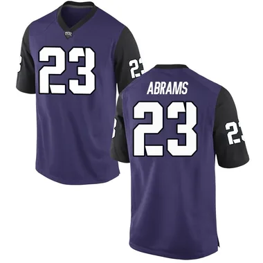 Men's Game Keylan Abrams TCU Horned Frogs Football College Jersey - Purple