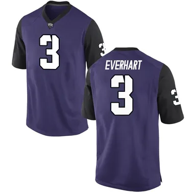 Men's Game Major Everhart TCU Horned Frogs Football College Jersey - Purple