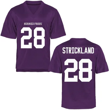Men's Game Micah Strickland TCU Horned Frogs Football College Jersey - Purple