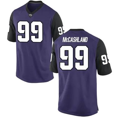 Men's Game Nate McCashland TCU Horned Frogs Football College Jersey - Purple