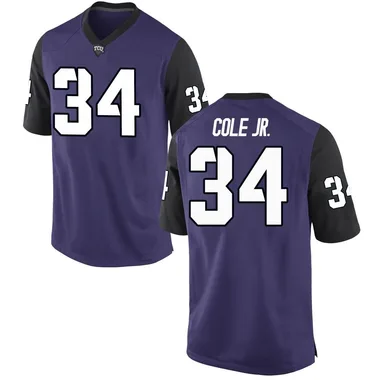 Men's Game Perry Cole Jr. TCU Horned Frogs Football College Jersey - Purple