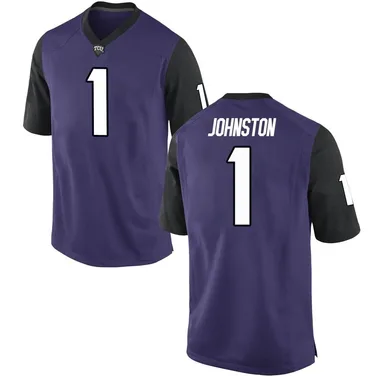 Men's Game Quentin Johnston TCU Horned Frogs Football College Jersey - Purple