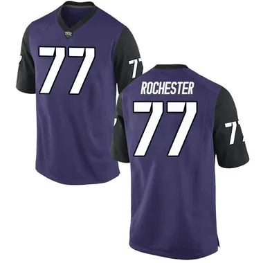 Men's Game Robby Rochester TCU Horned Frogs Football College Jersey - Purple