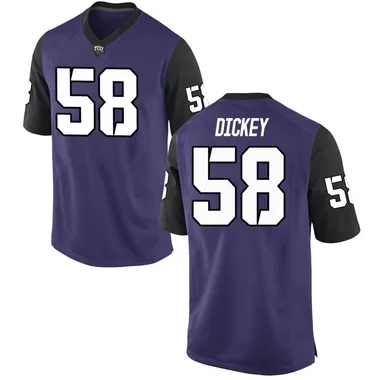 Men's Game Trenton Dickey TCU Horned Frogs Football College Jersey - Purple