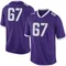 Men's Limited Hudson White TCU Horned Frogs Football College Jersey - Purple