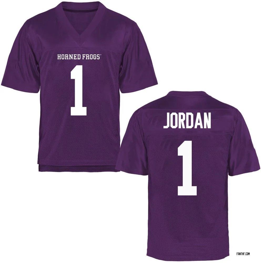 Men's Replica Austin Jordan TCU Horned Frogs Football College Jersey - Purple