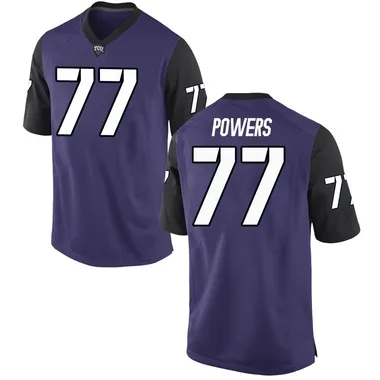 Men's Replica Cooper Powers TCU Horned Frogs Football College Jersey - Purple