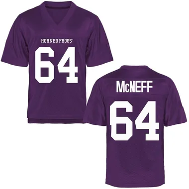 Men's Replica Jackson McNeff TCU Horned Frogs Football College Jersey - Purple