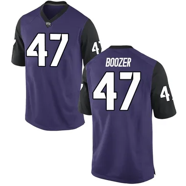 Men's Replica Jake Boozer TCU Horned Frogs Football College Jersey - Purple