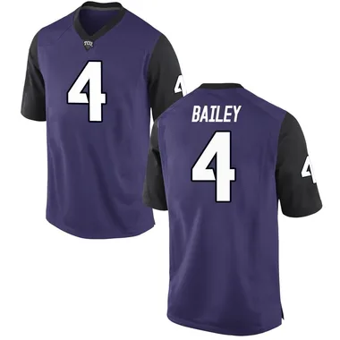 Men's Replica Jordyn Bailey TCU Horned Frogs Football College Jersey - Purple