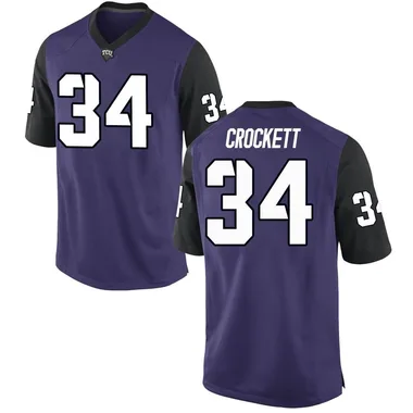 Men's Replica Judson Crockett TCU Horned Frogs Football College Jersey - Purple