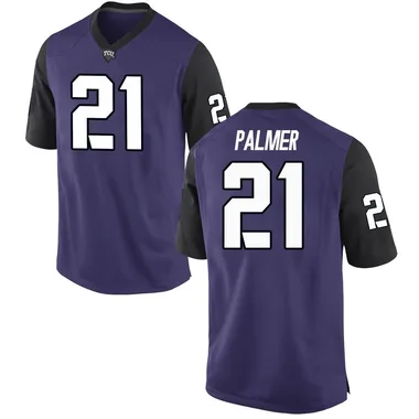 Men's Replica Nate Palmer TCU Horned Frogs Football College Jersey - Purple