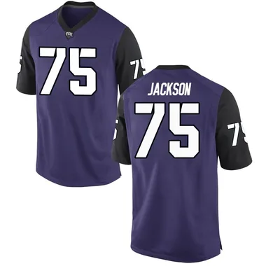 Men's Replica Rasheed Jackson TCU Horned Frogs Football College Jersey - Purple