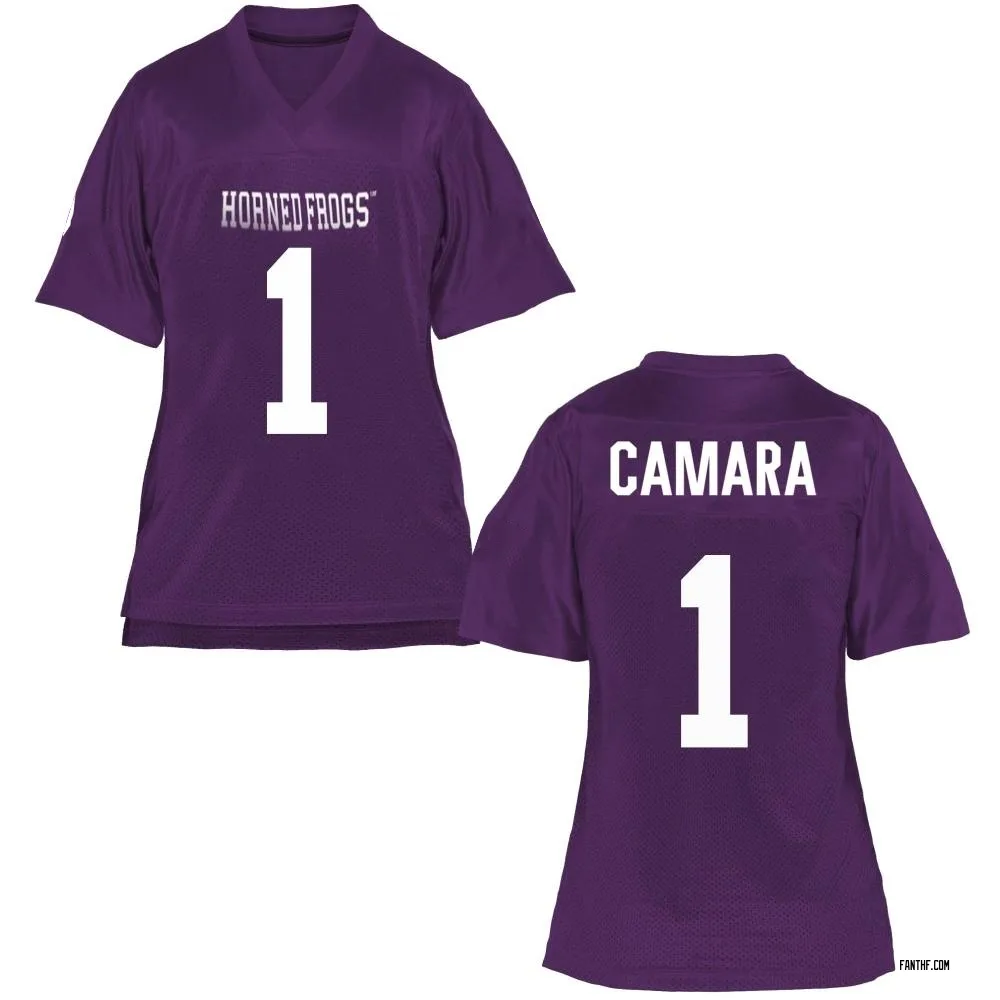 Women's Game Abe Camara TCU Horned Frogs Football College Jersey - Purple