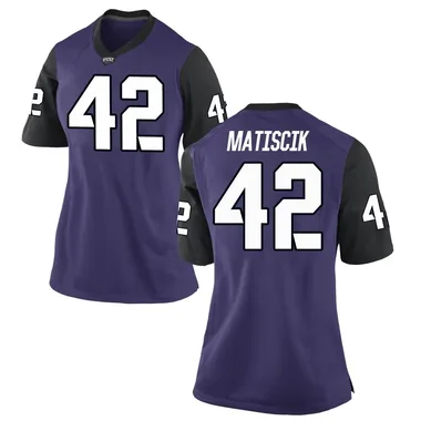 Women's Game Brent Matiscik TCU Horned Frogs Football College Jersey - Purple