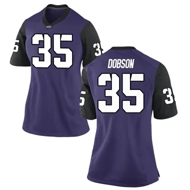 Women's Game Colton Dobson TCU Horned Frogs Football College Jersey - Purple