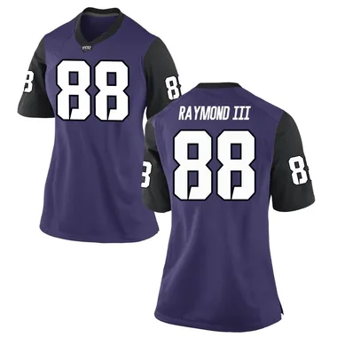 Women's Game Curtis Raymond III TCU Horned Frogs Football College Jersey - Purple
