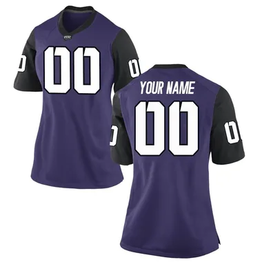 Women's Game Custom TCU Horned Frogs Football College Jersey - Purple