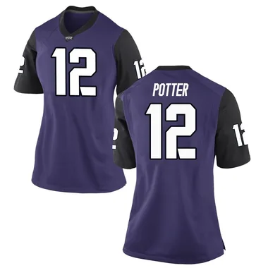 Women's Game David Potter TCU Horned Frogs Football College Jersey - Purple