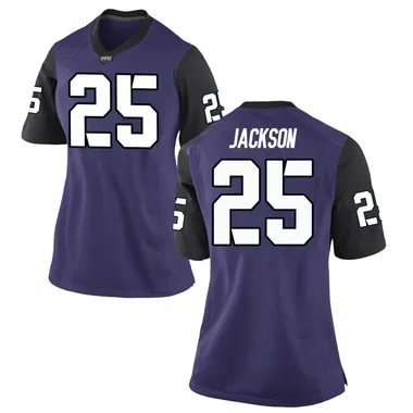 Women's Game Elijah Jackson TCU Horned Frogs Football College Jersey - Purple