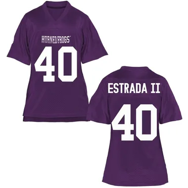 Women's Game Franklin Estrada II TCU Horned Frogs Football College Jersey - Purple