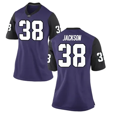 Women's Game Gil Jackson TCU Horned Frogs Football College Jersey - Purple