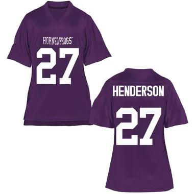 Women's Game Gunnar Henderson TCU Horned Frogs Football College Jersey - Purple