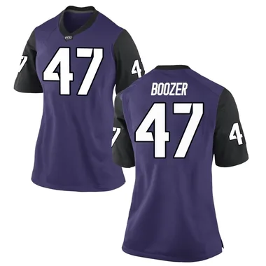 Women's Game Jake Boozer TCU Horned Frogs Football College Jersey - Purple