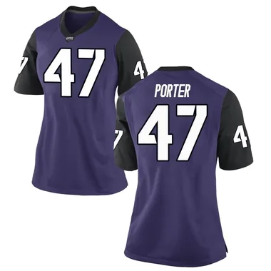 Women's Game Jax Porter TCU Horned Frogs Football College Jersey - Purple