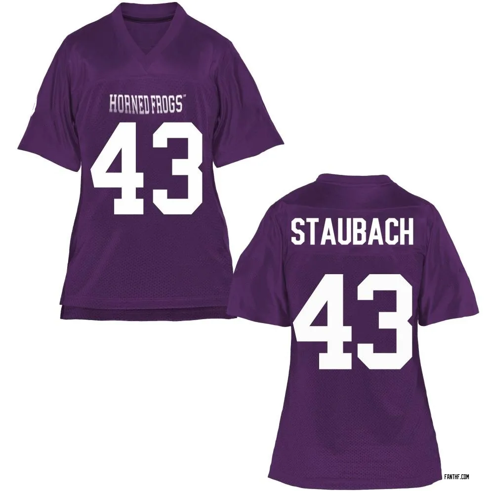Women's Game Joe Staubach TCU Horned Frogs Football College Jersey - Purple