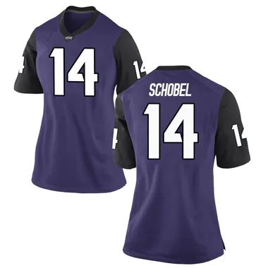 Women's Game John Schobel TCU Horned Frogs Football College Jersey - Purple