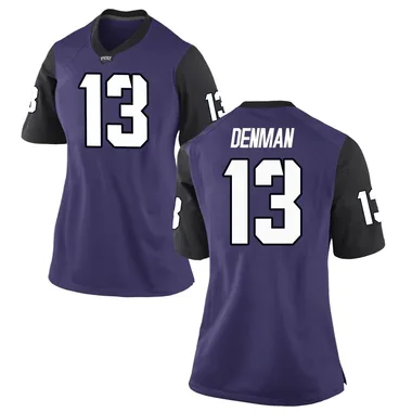 Women's Game Jon Denman TCU Horned Frogs Football College Jersey - Purple